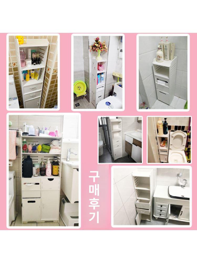 욕실 틈새선반 코너 철제 세면대 이동식 틈새 정리대 작은 물고기 소형 - 상세 이미지 2