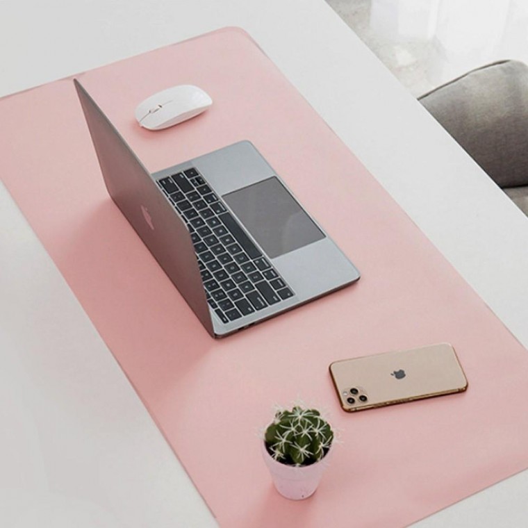 도모아 책상 논슬립 패드 가죽 데스크 매트 L 사이즈 90cm 가죽 스트랩 증정 마우스 책상패드