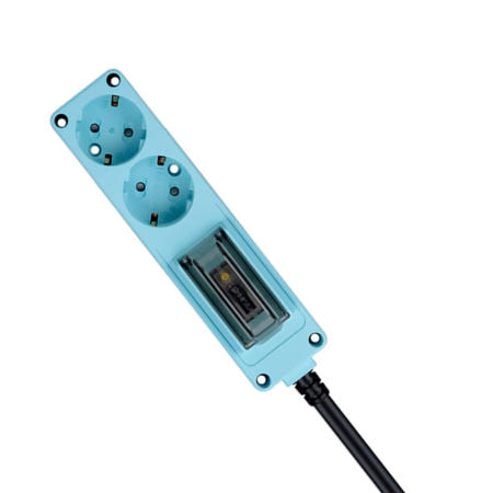 알리바니스토어 멀티캡 고용량 누전차단 멀티코드 콘센트 2구스카이블루