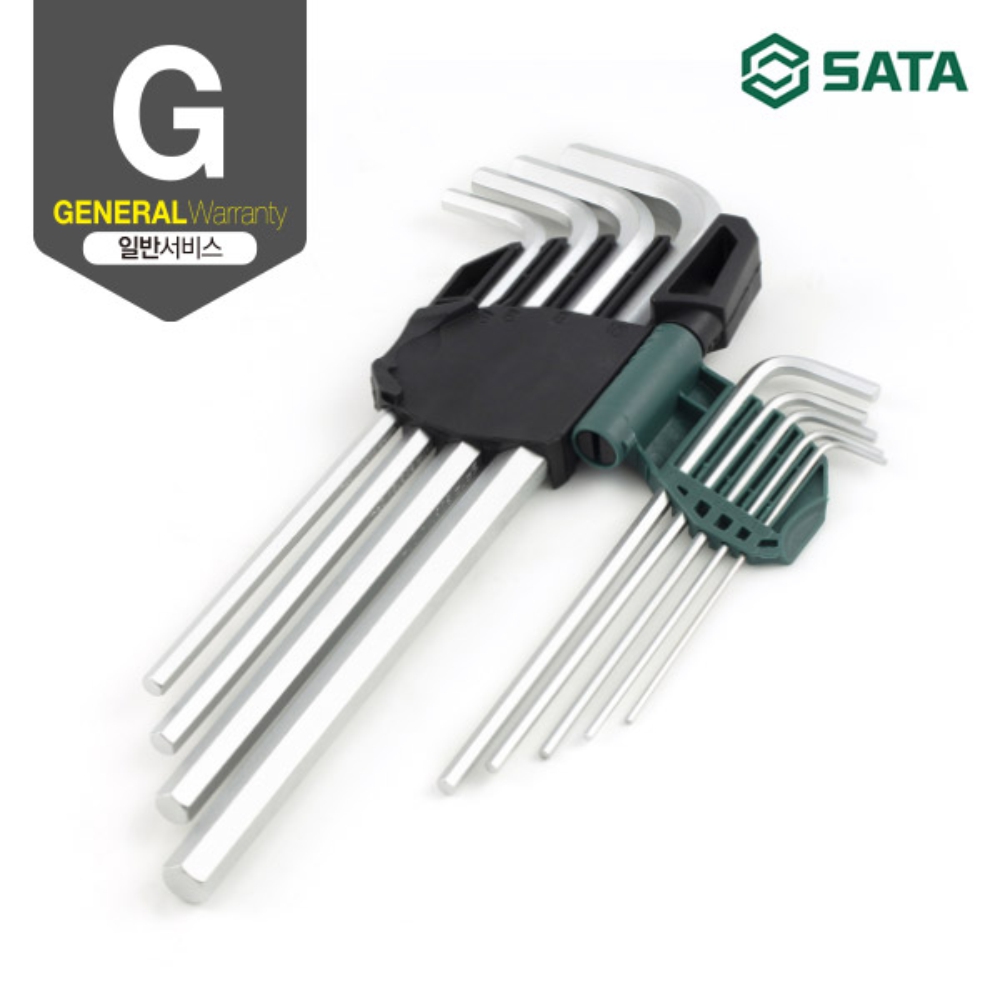 사타 SATA 육각 롱 엑스트라 렌치 세트 9PCS 09103A 기억자랜찌 - 상세 이미지 2