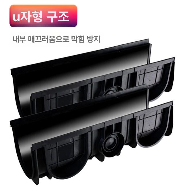 콘크리트 빗물받이 물받이 측구 수로관 하수구 배수관 덮개 없음 1000 x 200x200 20mm - 상세 이미지 4