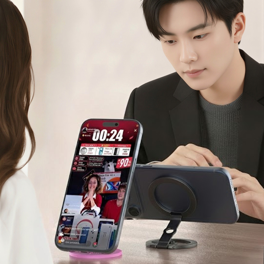 킵잇 맥세이프 양면자석 그립 톡홀더 헬스장 거치대 갤럭시 S26 아이폰 스마트 삼각대 촬영 이미지 7