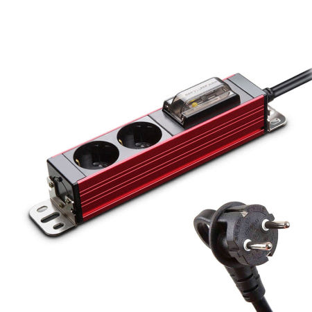 알리바니스토어 멀티탭 멀티캡 멀티콘센트 고용량 누전차단 멀티코드 콘센트 2구 5M 레드