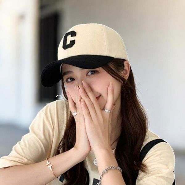 베이직 여성 볼캡 모자 데일리 여성 야구 모자 투톤 - 상품 이미지
