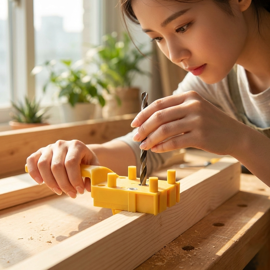 빅셀러 정밀 도웰지그 목공 DIY 목심 목다보 연결 가이드 지그 이미지 6