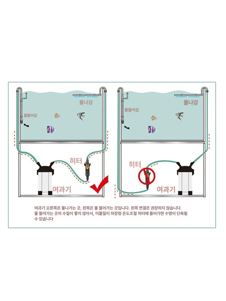 외부 어항용 가열 온도조절 히터 히팅 가열봉 수족관 300W 히팅 로드 - 상세 이미지 4