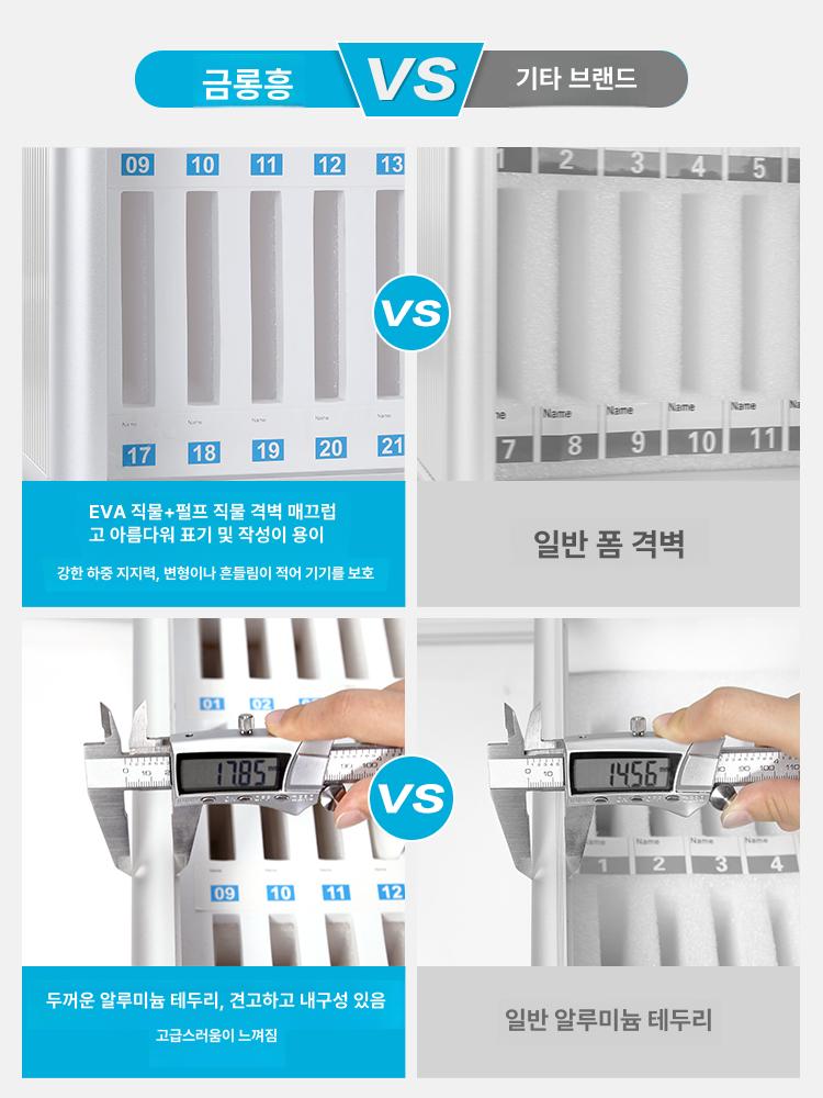 휴대폰 보관함 학교 수거함 가정용 스마트폰 태블릿 소형 경제형 실버 24단 - 상세 이미지 4