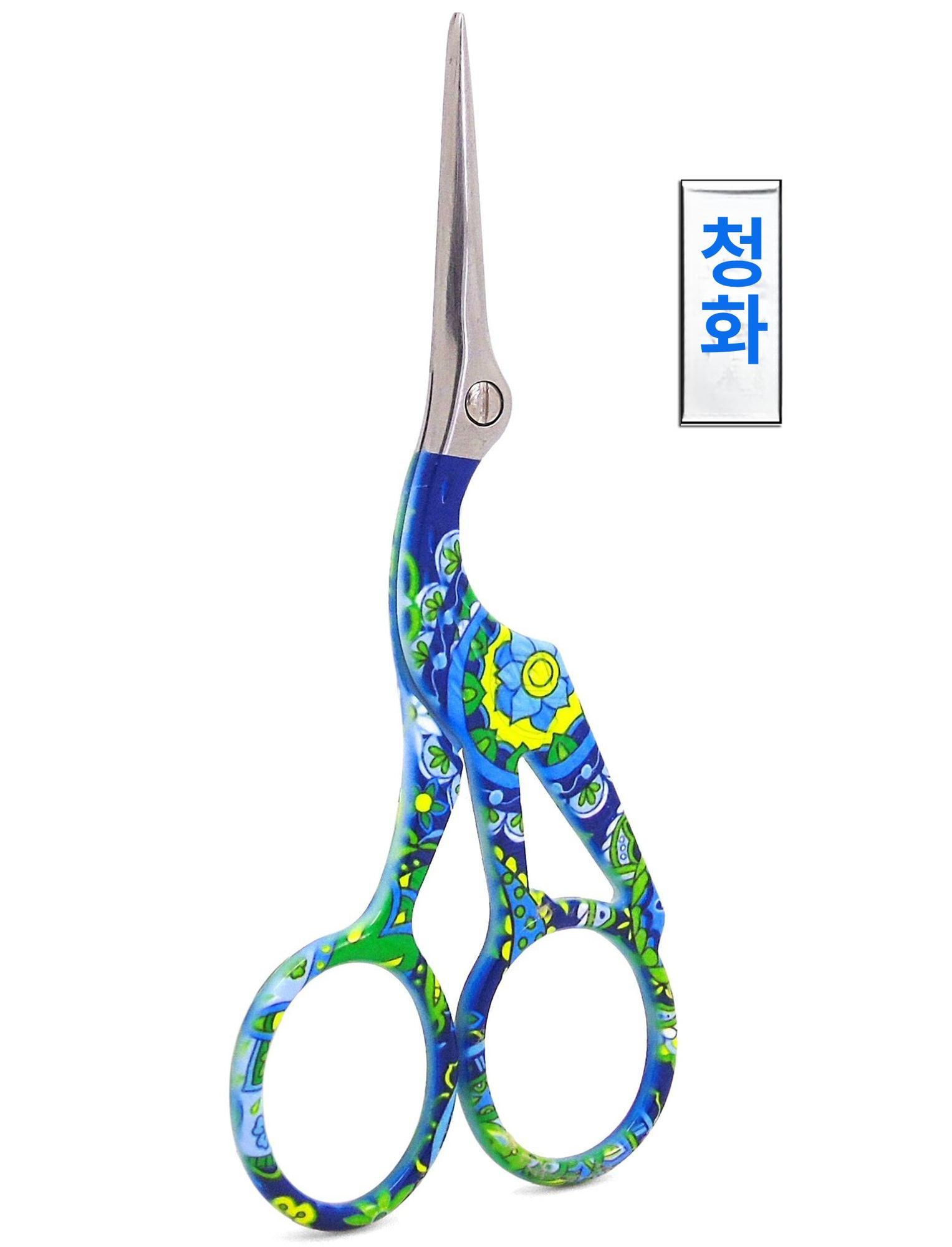 다용도 가위 재봉용 플로리스트용 핀란드 디자인 오른손용 골든 티타늄 투톤 - 상세 이미지 4