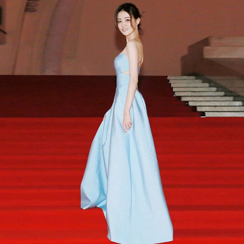 셀프웨딩드레스 파란색 2부드레스 핑크 2부 스몰 연주회 이브닝 셀프웨딩원피스 캉캉 셀프 - 상세 이미지 2
