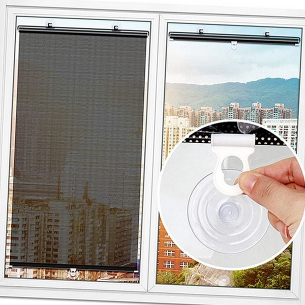 베란다 흡착식 블라인드 반자동 붙이는 블라인드 암막 창문