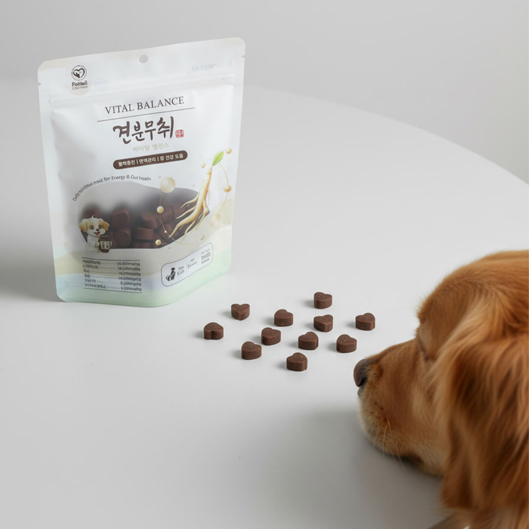 펫테일럽앤힐 견분무취 바이탈밸런스 강아지 간식 변냄새 제거 장건강 유산균 영양간식 이미지 3