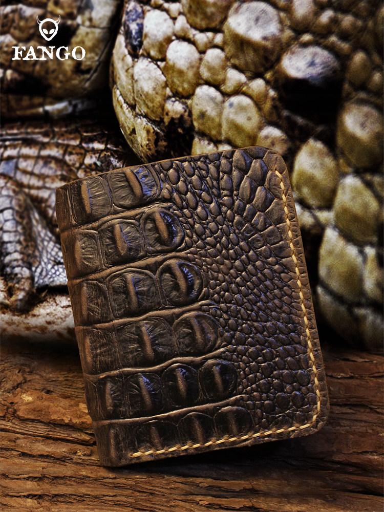 악어 가죽 지갑 핸드메이드 수제 남성 반지갑 - 상품 이미지