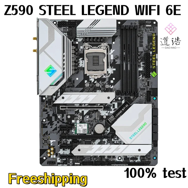 ASRock호환 Z590 STEEL LEGEND WIFI 6E 마더보드 128GB HDMI M.2 LGA 1200 DDR4 메인보드 완전 작동 리퍼