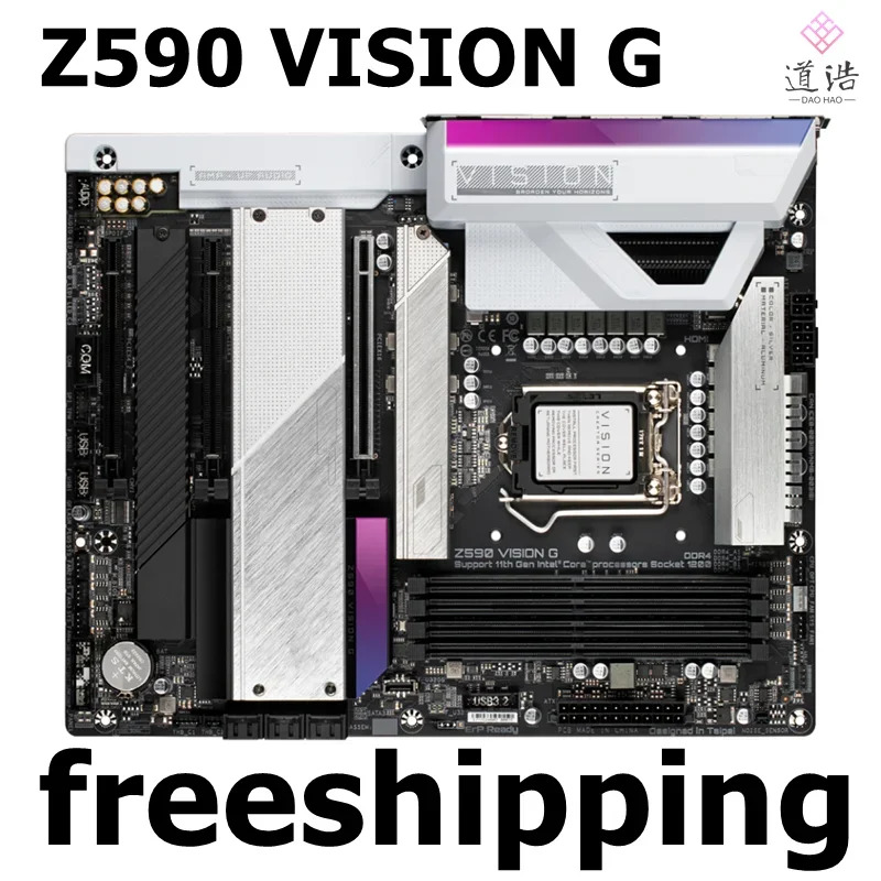 Z590 VISION G 마더보드128GB LGA 1200 DDR4 메인보드 완전 작동 리퍼