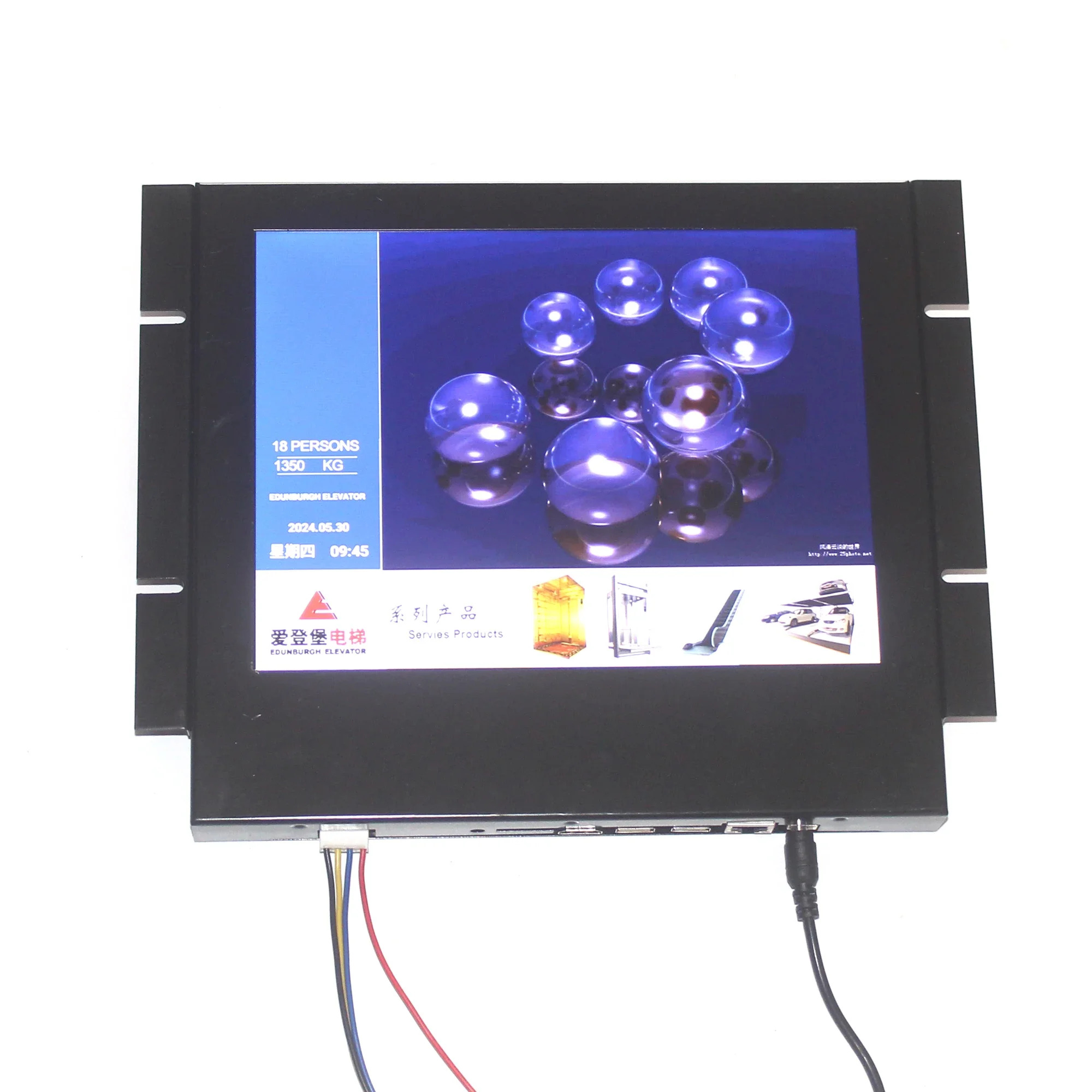 10.4 인치 Attenborough 엘리베이터 액세서리 Xhida TFT-LCD 액정 디스플레이 부하 1350KG New