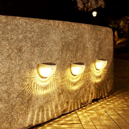 MEGAPARA협력사 LED 오로라 태양광 벽부등 2p세트 웜색 화이트 실외조명 옥외등