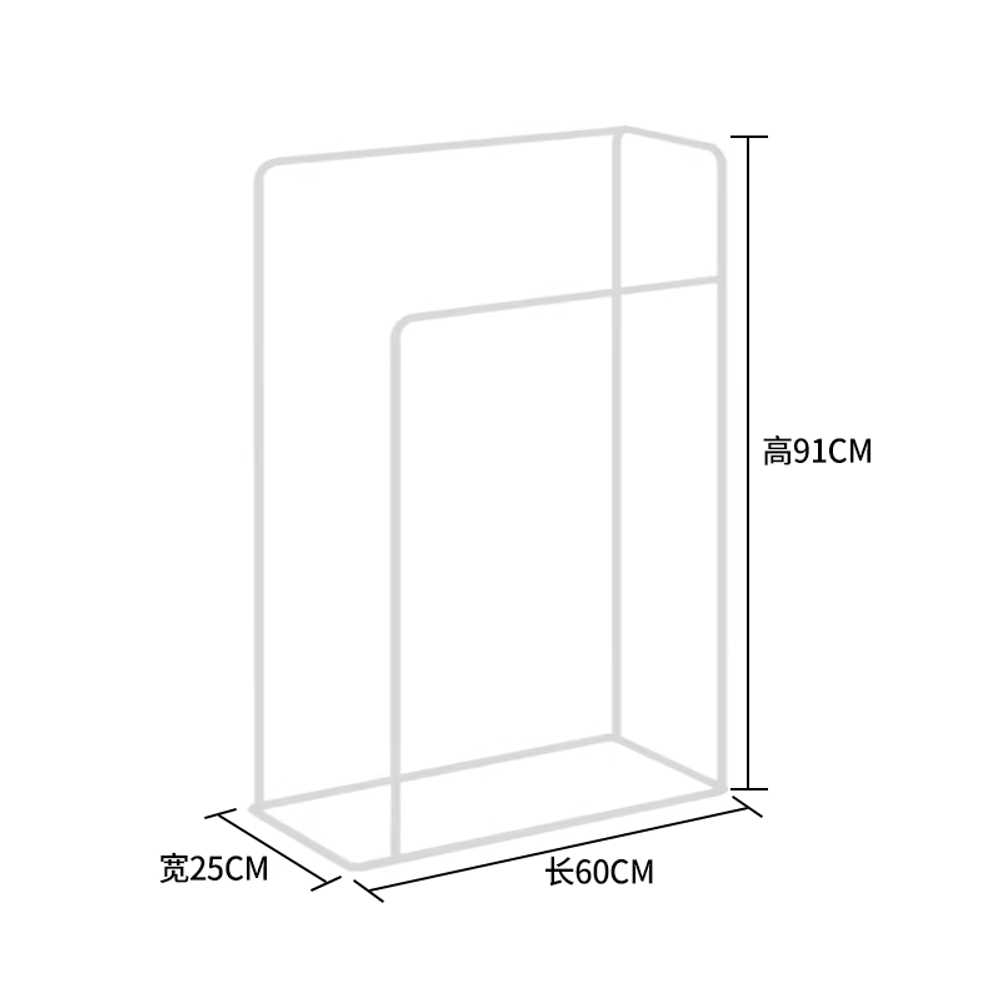 수건 스탠드 속옷 건조대 행거 옷걸이 타월 호텔 철제 60x25x91cm 블랙 L 이미지 7