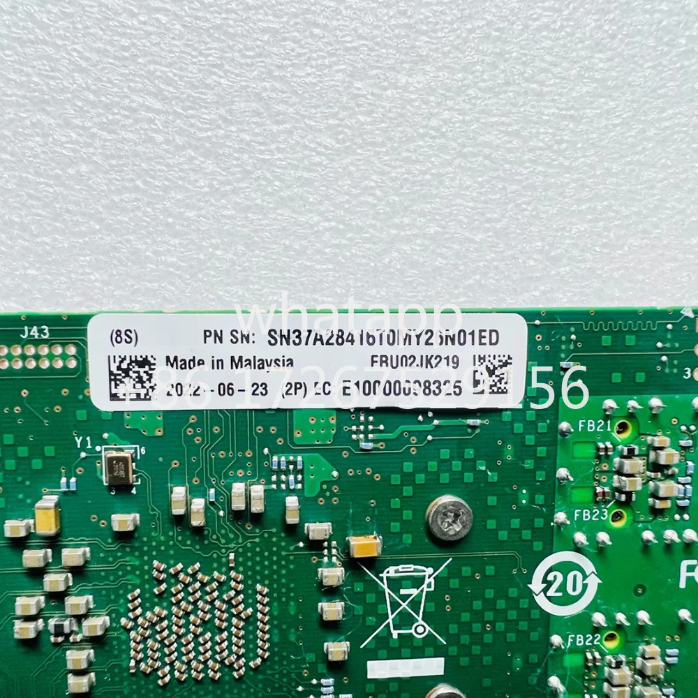 intel호환 E810-XXVDA2 25G 듀얼 포트기가비트 광섬유 네트워크 카드 지원 RDMA 02JK219 2JK219