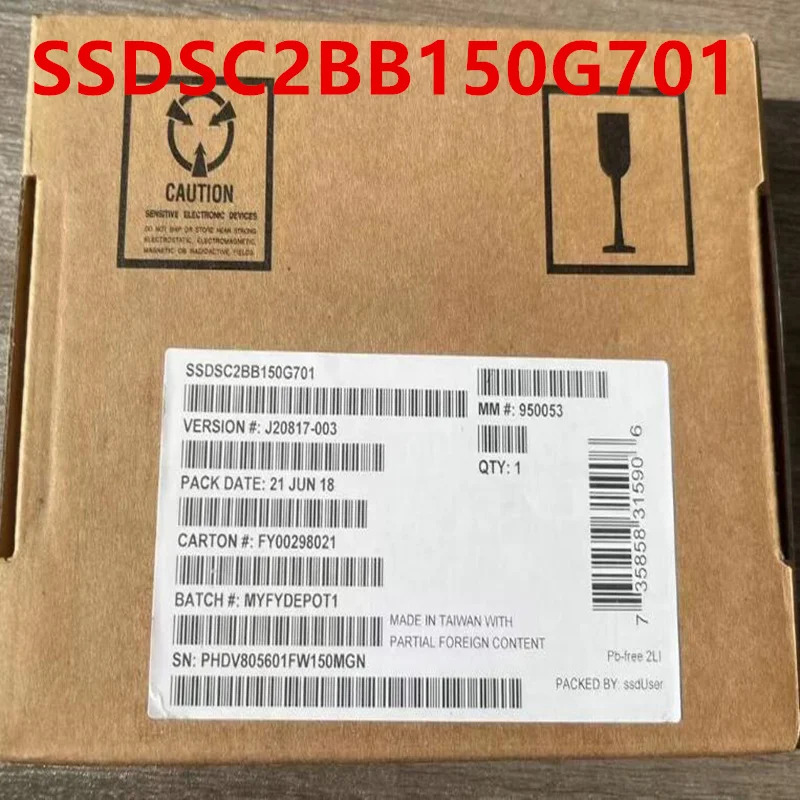 SSD DC S3520 오리지널 솔리드 스테이트 드라이브 SSDSC2BB150G701 SSDSC2BB150G7 150GB 2.5 인치 SATA 신