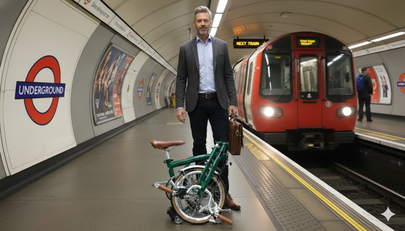 티티카카 큐브 X10 HD : 시마노 HD 유압디스크, 크로몰리 10단, 트라이폴드 접이식자전거, X10 HD 다크 그린 제품 이미지