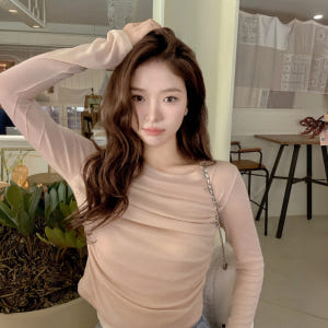 라운드넥 울 텐셀 셔링 티셔츠 ts4859 이미지