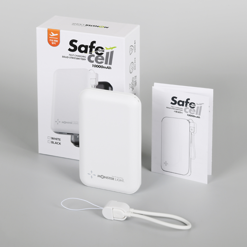 몬스터라이트 세이프셀 보조배터리 반고체 준고체 대용량 10000mAh 기내반입 C타입 KC CCC 이미지 8