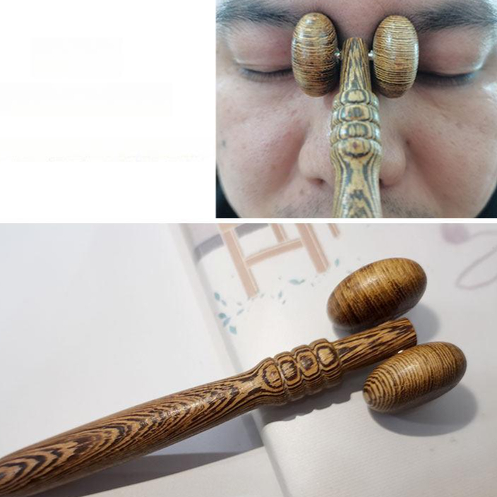 천연 레드우드 눈 마사지기 얼굴 피부 관리 마사지 도구 - 상품 이미지