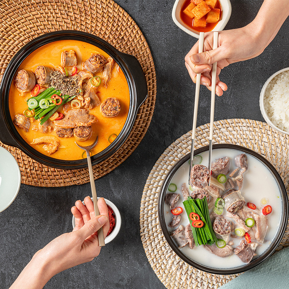 순대보감 탐라 순대국 토종 얼큰 순댓국 밀키트 맛집 진한사골육수 700g x 4팩 - 상품 이미지
