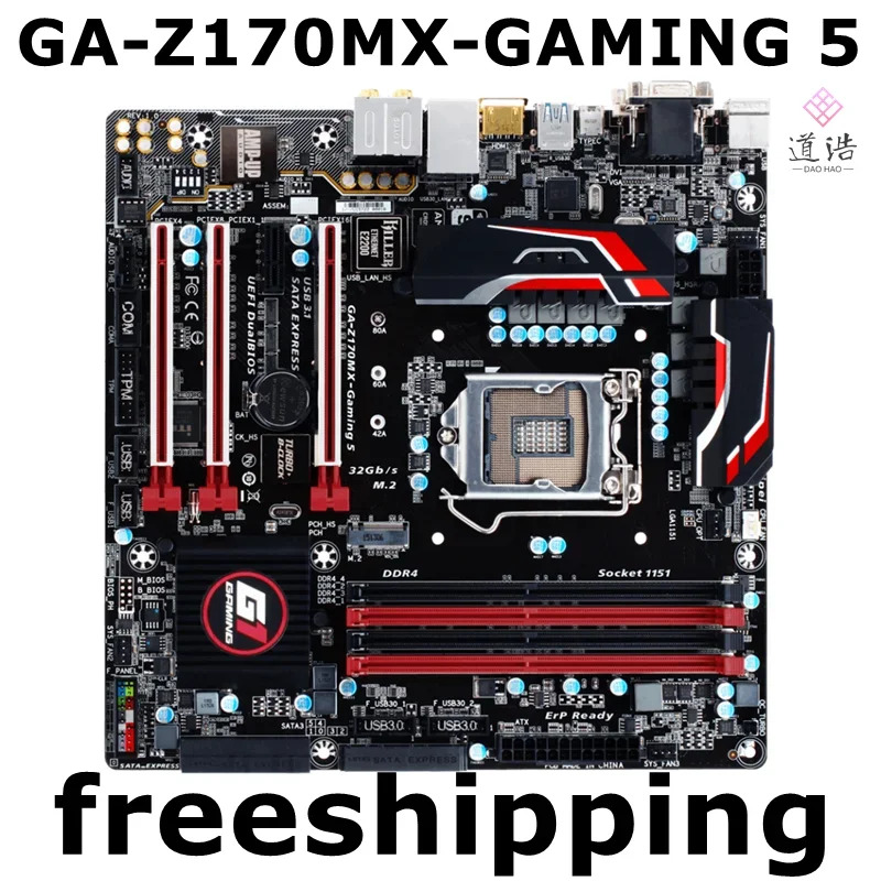 GA-Z170MX-GNG 5 마더보드 64GB PCI-E 3.0 LGA 1151 DDR4 마이크로 Z170 메인보드 완전 작동 리퍼