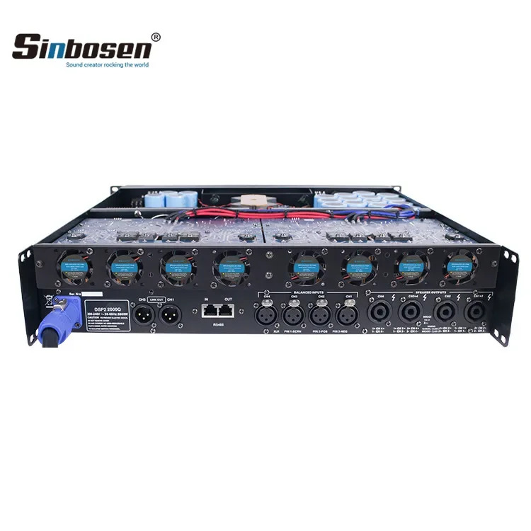 DSP22000Q 4채널 5000와트 td dsp 노래방 증폭기 프로