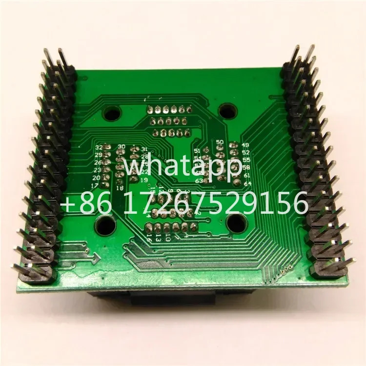 Zcalo de prueba QFP64 TQFP64 a DIP64 espaciado 05 toma Programacin directa
