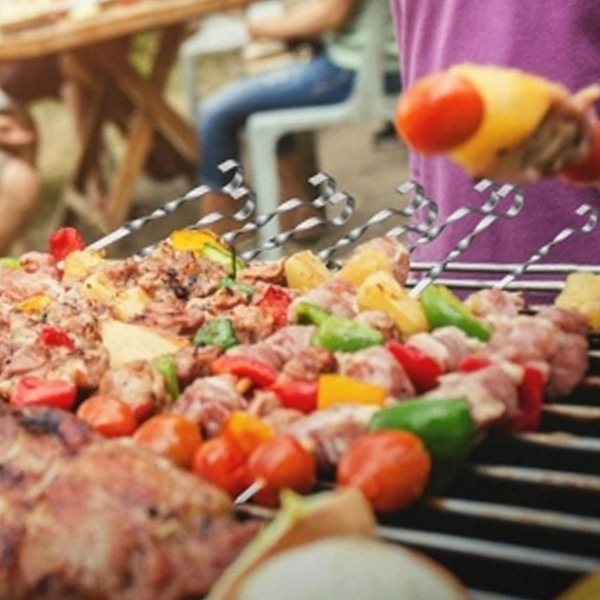 캠핑 바비큐 꼬치 바베큐용 스테인리스 꼬치 스텐 그릴 야외