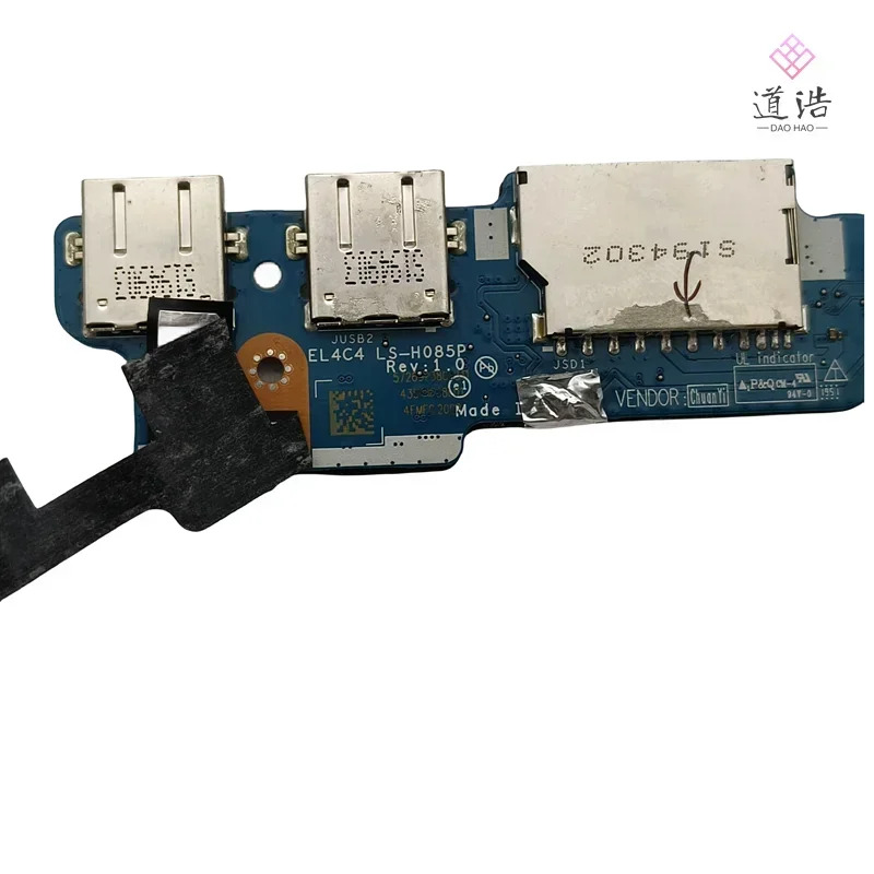 Lenovo호환 Yoga C340-14IWL LS-H085P 전원 버튼 USB 보드 케이블 EL4C4 완전 작동 리퍼