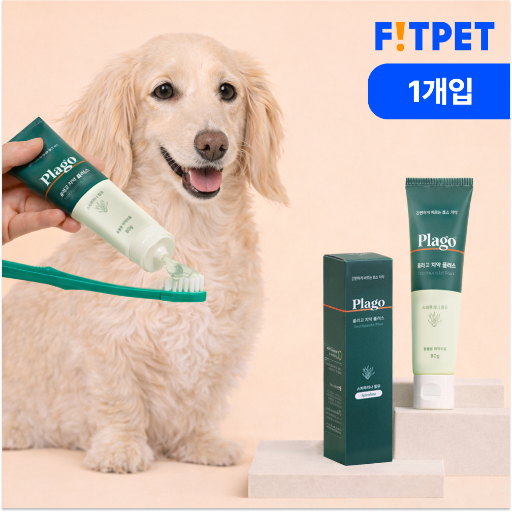 플라고 치약 강아지 고양이 입냄새 구취 치석 제거 바르는 치약 80g, 1개 제품 이미지