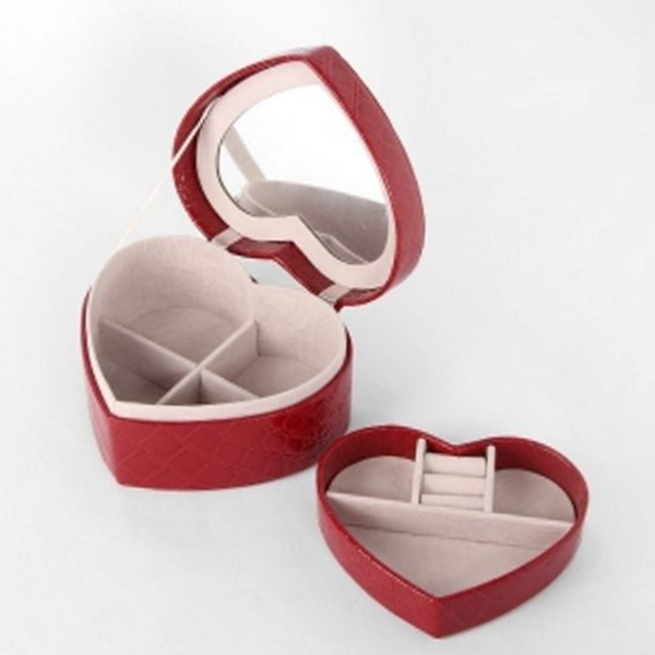 휴대용 악세사리 보석함 하트 보석함 쥬얼리 정리함 여성 선물