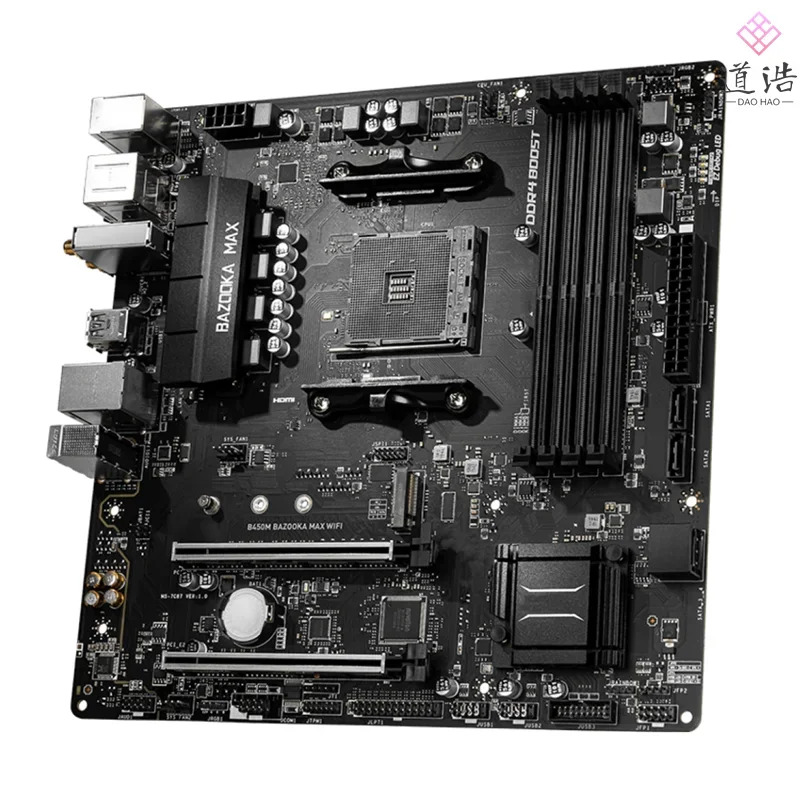 B450M BAZOOKA MAX WIFI 마더보드 128GB M.2 HDMI 소켓 AM4 DDR4 마이크로 B450 메인보드 완전 작동 리퍼