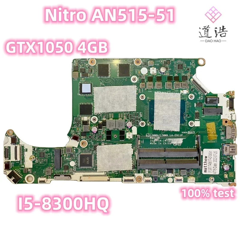 LA-E911P Acer AN515-51 A715-71 노트북 마더보드 C5MMH/C7MMH I5-8300HQ CPU GPU X1050 4GB DDR4 리퍼 완료 작동
