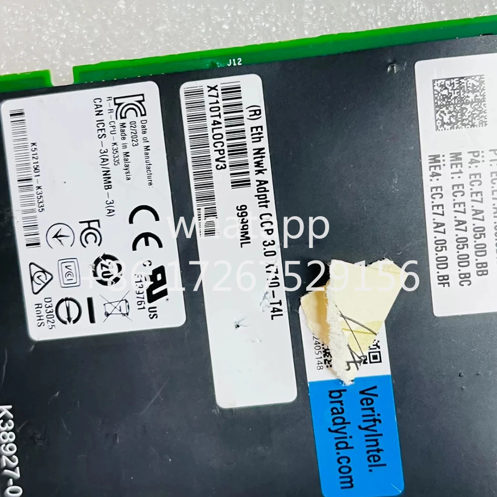 X710-T4L X710-T4LOCPV3 RJ45 4포트 10기가비트 이더넷 카드 X710T4LOCPV3용