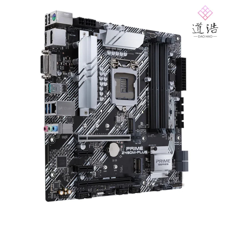 PRIME Z490M-PLUS 마더보드128GB HDMI PCI-E3.0 M.2 LGA 1200 DDR4 마이크로 Z490 메인보드 완전 작동 리퍼