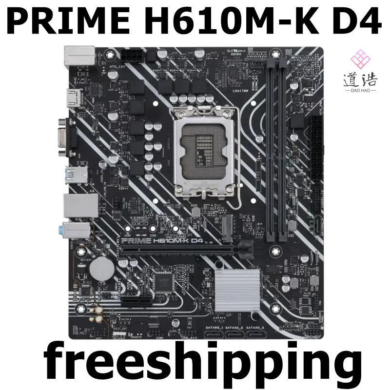 PRIME H610M-K D4 마더보드64GB 2xM.2 LGA 1700 DDR4 마이크로 H610 메인보드 완전 작동 리퍼