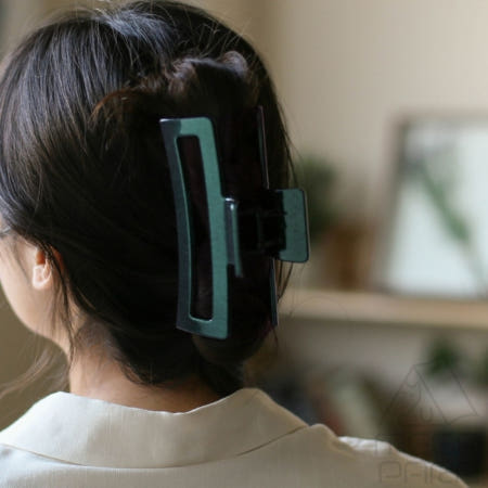 MEGAPARA협력사 글리터 오로라 대왕 집게핀 그린 대형집게핀