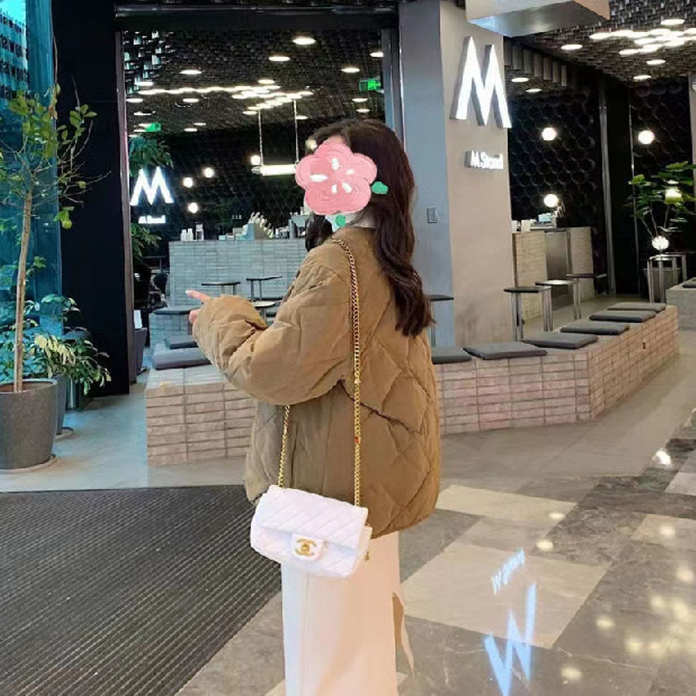 여성 경량패딩 카라없는 깔깔이 퀼팅 점퍼 - 상세 이미지 4