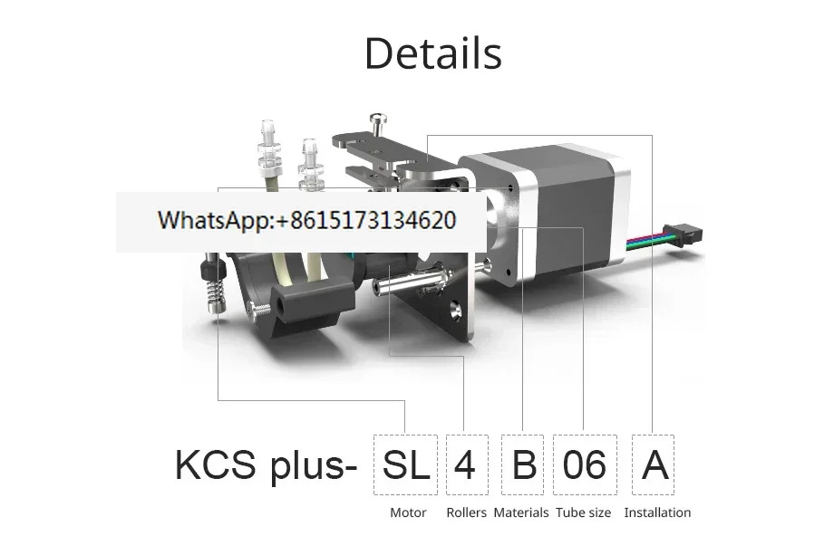 Kamoer KCS-Plus 연동 투여 워터 펌프 황화 나트륨 크롬 염 혼합 산 포름알데히드 실험실 리퍼12V 24V