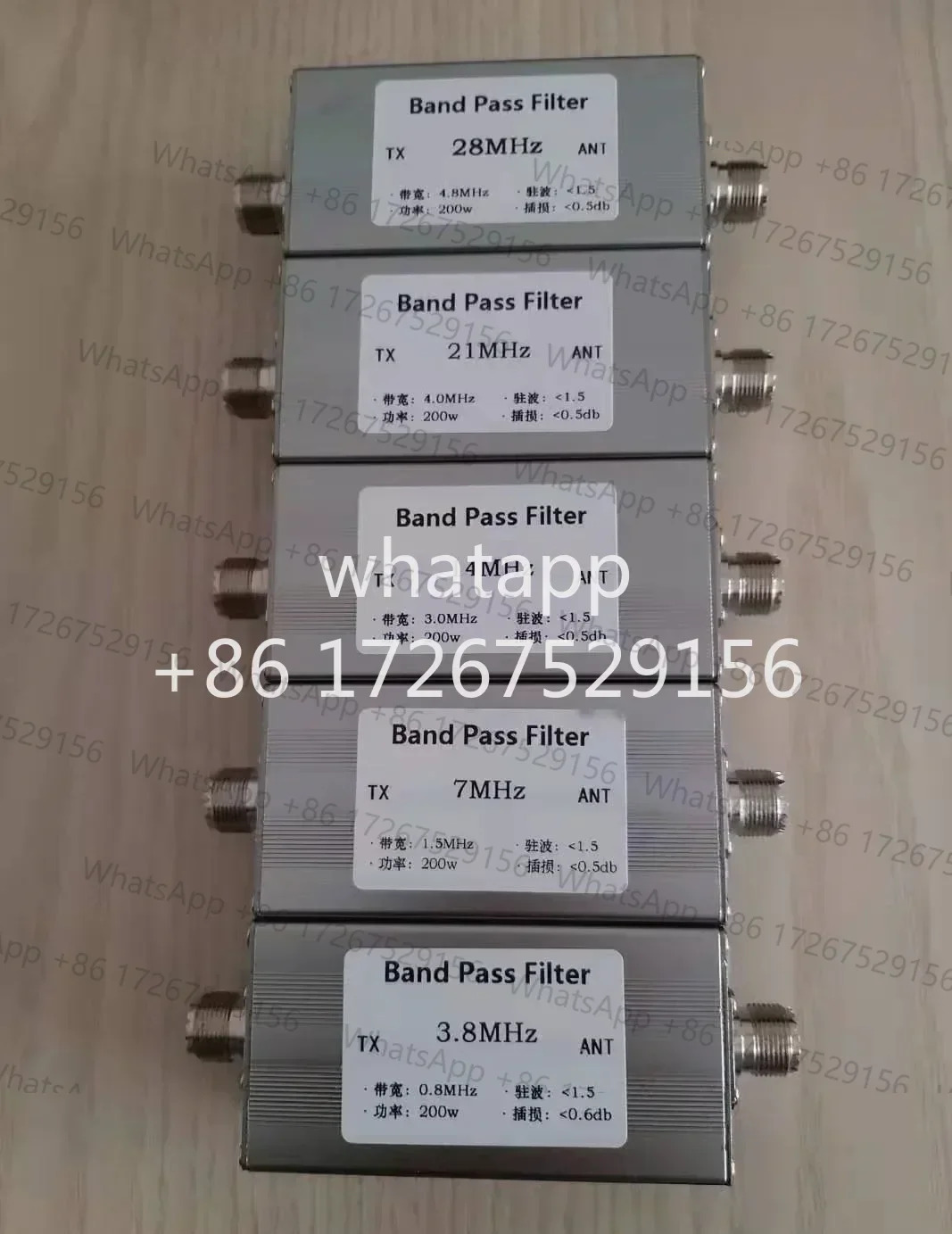 HF 28MHz 고절연 대역통과 필터 M 암 협대역 BPF 10m 대역