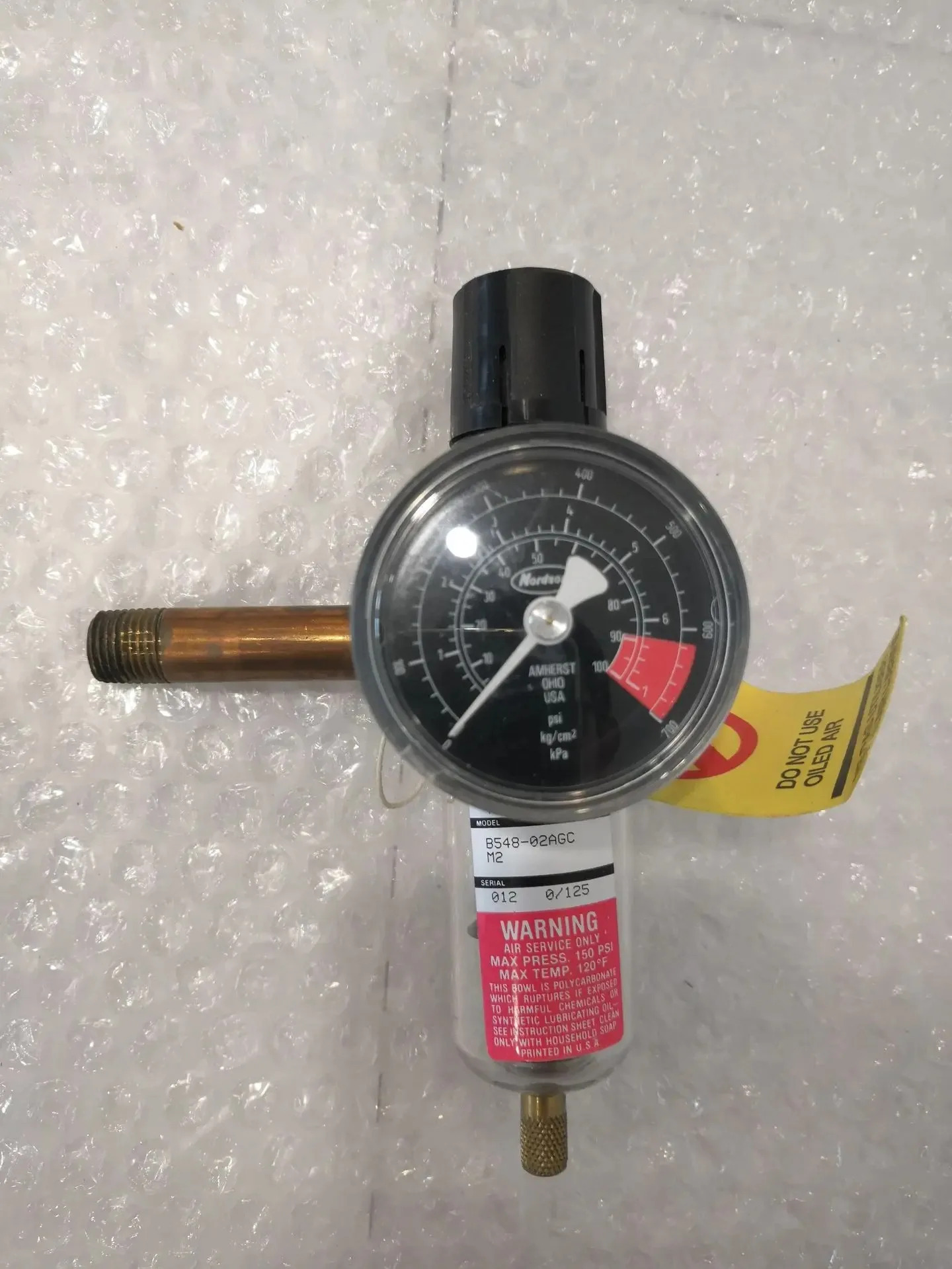 Nordson American Nuoxin 멜트 기계 분리기 REGULATOR/FILTER ASSY 165872