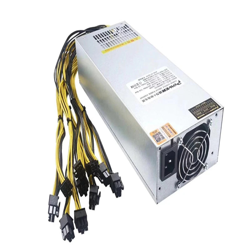 단일 채널 12V S7 S9 T9 A7 E9 L3D3 2U 10xP6 2500W 마이닝 전원공급장치 LL2500MINI새 PSU