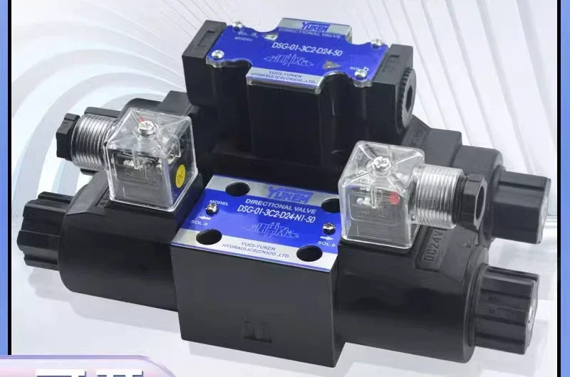 YUKEM 유압 전자기 양방향 방향 밸브 DSG-01 체크밸브 3C2 3C60 220V 24V