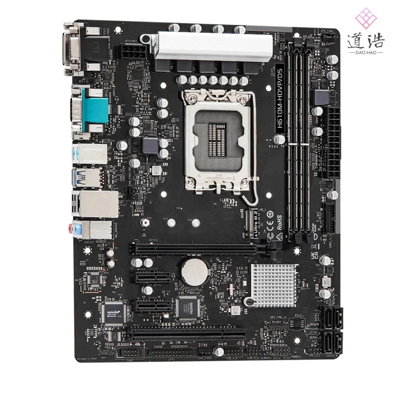 ASRock호환 H610M-HDVP/D5 마더보드96GB HDMI PCI-E4.0 M.2 LGA 1700 DDR5 마이크로 H610 메인보드 완전 작동 리퍼