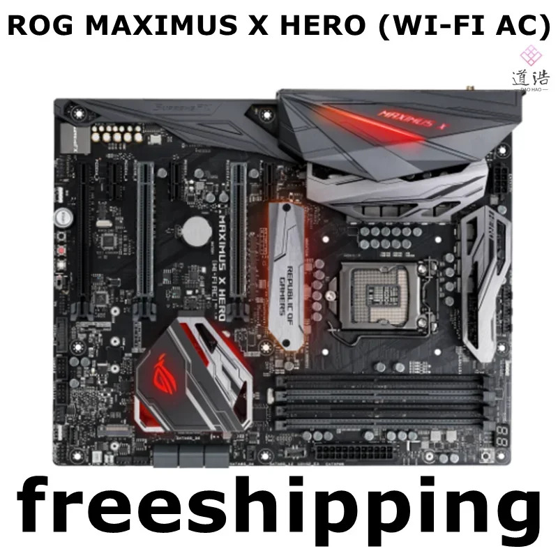 ROG MAXIMUS X HEROWI-FI AC 마더보드64GB LGA 1151 DDR4 Z370 메인보드 완전 작동 리퍼
