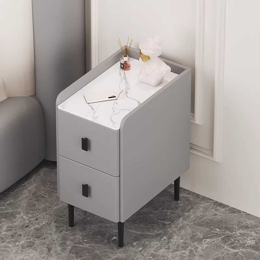 소파 사이드 서랍장 침대 탁자 거실 수납 소형 협탁 2단화이트/블랙/높이50cm25x40x60cm 이미지 8